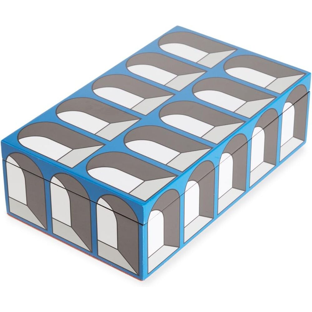 Medium Arcade Lacquer Box  10"L x 6"W x 3"H